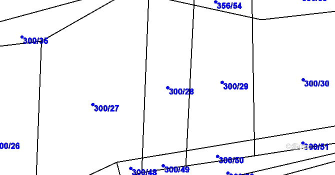 Parcela st. 300/28 v KÚ Čelákovy, Katastrální mapa