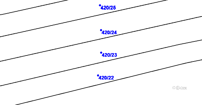 Parcela st. 420/23 v KÚ Čelákovy, Katastrální mapa