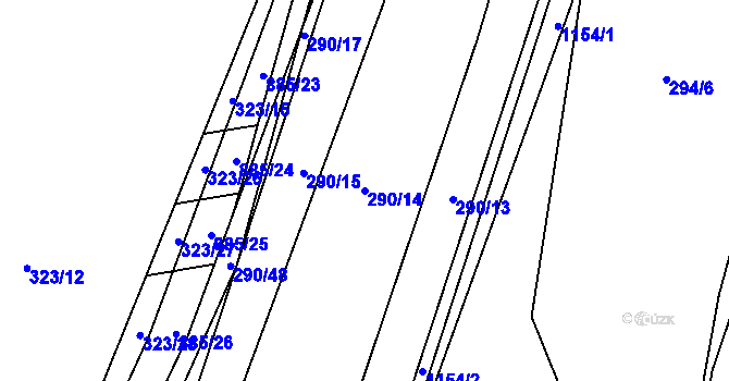 Parcela st. 290/14 v KÚ Zemětice, Katastrální mapa