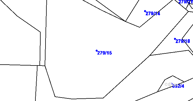 Parcela st. 279/15 v KÚ Blehov, Katastrální mapa