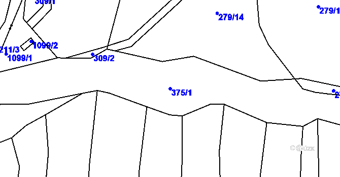 Parcela st. 375/1 v KÚ Osletín, Katastrální mapa