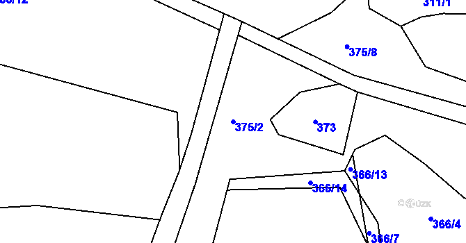 Parcela st. 375/2 v KÚ Osletín, Katastrální mapa
