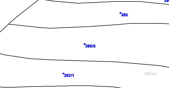 Parcela st. 386/5 v KÚ Osletín, Katastrální mapa