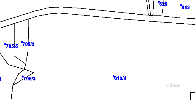Parcela st. 612/3 v KÚ Telice, Katastrální mapa
