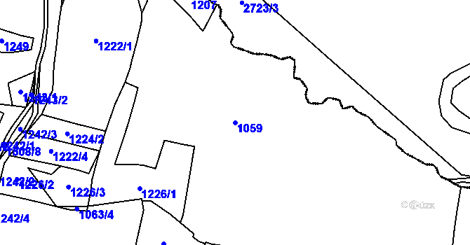 Parcela st. 1059 v KÚ Telice, Katastrální mapa