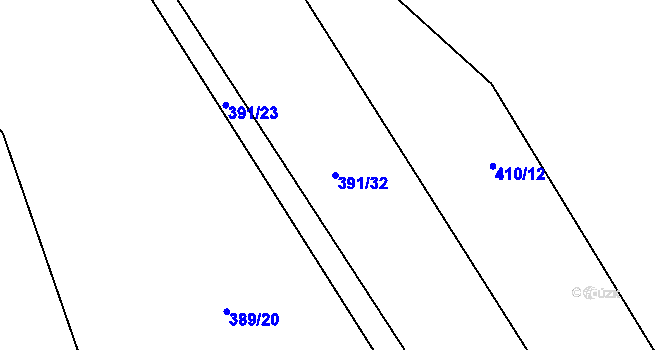 Parcela st. 391/32 v KÚ Zhoř u Jihlavy, Katastrální mapa