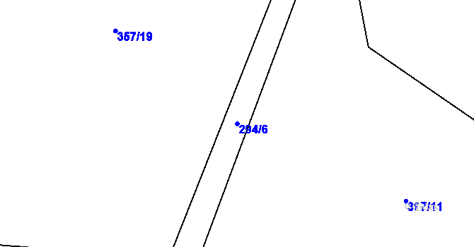 Parcela st. 294/6 v KÚ Velká Rovná, Katastrální mapa