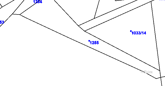 Parcela st. 1033/25 v KÚ Zichovec, Katastrální mapa