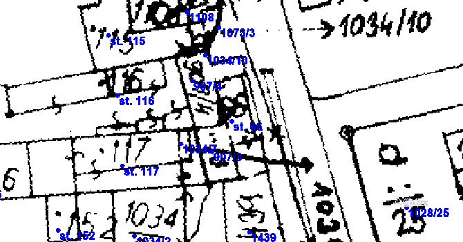 Parcela st. 66 v KÚ Zichovec, Katastrální mapa