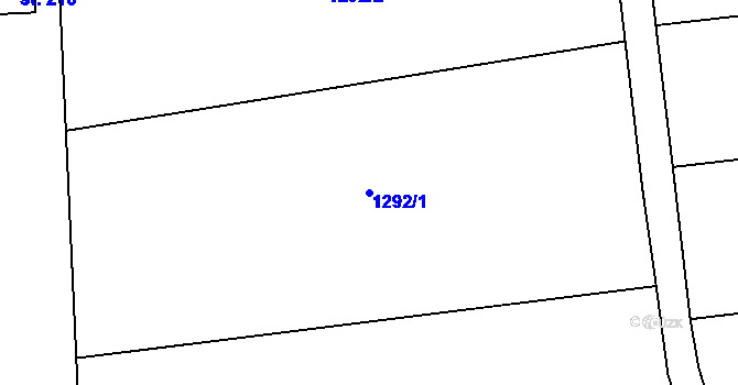 Parcela st. 1292/1 v KÚ Zichovec, Katastrální mapa