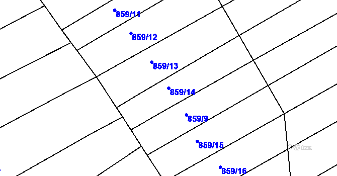 Parcela st. 859/14 v KÚ Zlámanka, Katastrální mapa