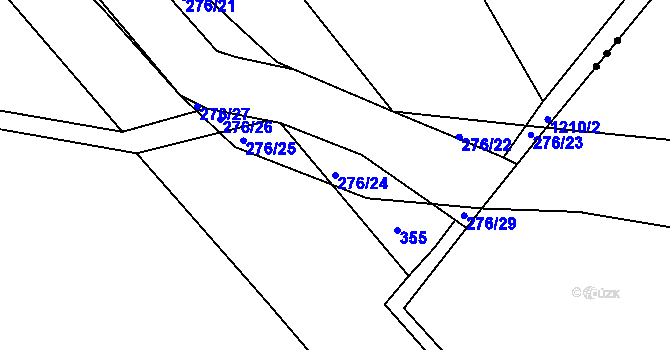 Parcela st. 276/24 v KÚ Zlámanka, Katastrální mapa