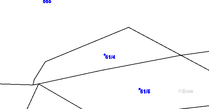 Parcela st. 61/4 v KÚ Rájov, Katastrální mapa