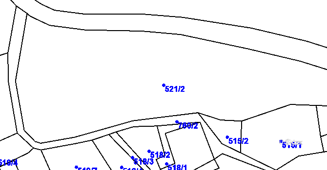 Parcela st. 521/2 v KÚ Stanový, Katastrální mapa