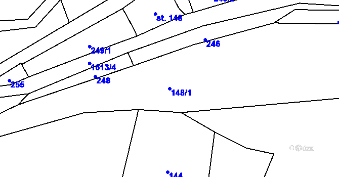 Parcela st. 148/1 v KÚ Zlatá Olešnice Semilská, Katastrální mapa