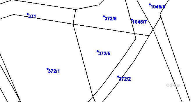 Parcela st. 372/5 v KÚ Zlatá Olešnice Navarovská, Katastrální mapa