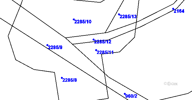 Parcela st. 2285/11 v KÚ Zlatá Olešnice, Katastrální mapa