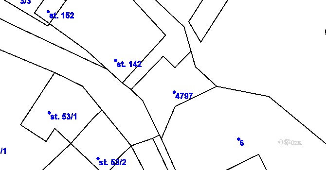 Parcela st. 141 v KÚ Kamberk, Katastrální mapa