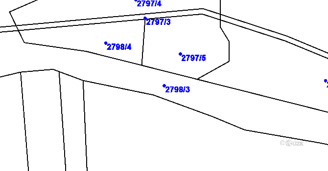 Parcela st. 2798/3 v KÚ Kamberk, Katastrální mapa