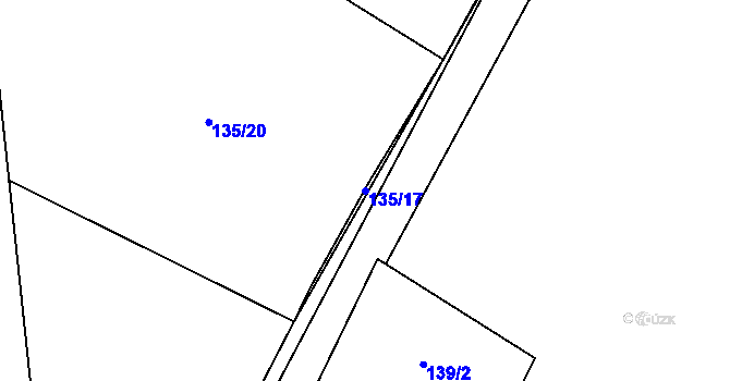 Parcela st. 135/17 v KÚ Rejvíz, Katastrální mapa