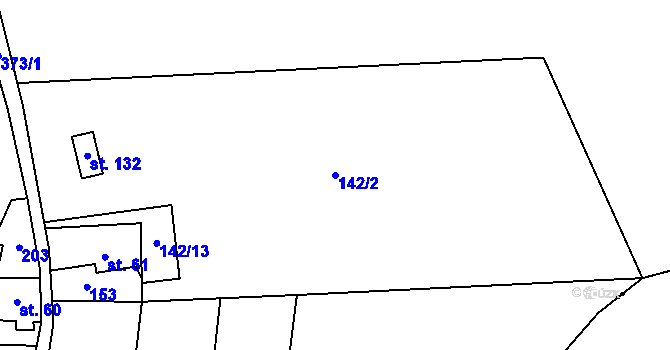 Parcela st. 142/2 v KÚ Rejvíz, Katastrální mapa