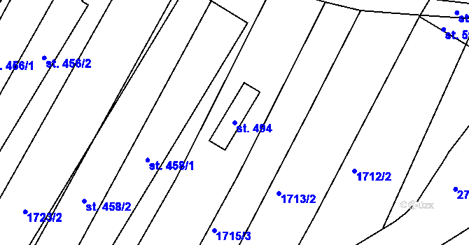 Parcela st. 494 v KÚ Zlechov, Katastrální mapa