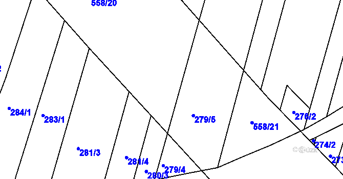 Parcela st. 280/2 v KÚ Zlechov, Katastrální mapa