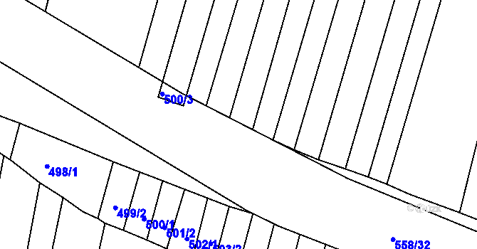 Parcela st. 503/3 v KÚ Zlechov, Katastrální mapa