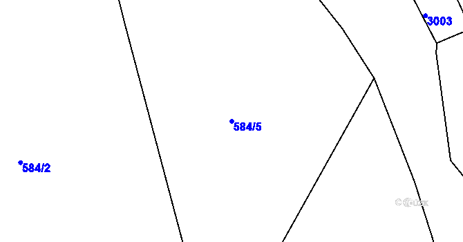 Parcela st. 584/5 v KÚ Zlechov, Katastrální mapa