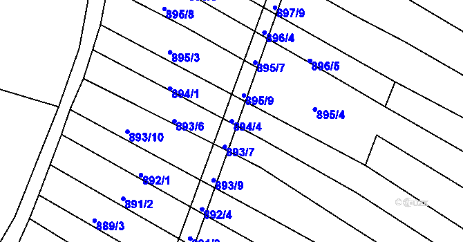 Parcela st. 894/4 v KÚ Zlechov, Katastrální mapa