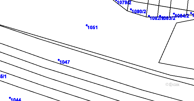Parcela st. 1048/2 v KÚ Zlechov, Katastrální mapa