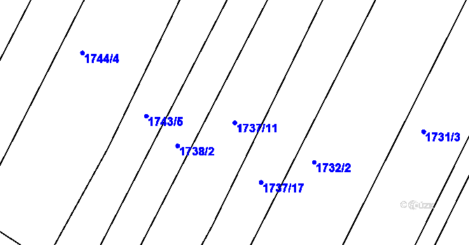 Parcela st. 1737/11 v KÚ Zlechov, Katastrální mapa