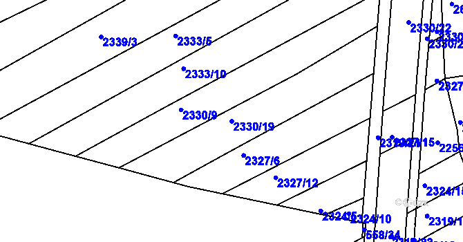 Parcela st. 2330/19 v KÚ Zlechov, Katastrální mapa
