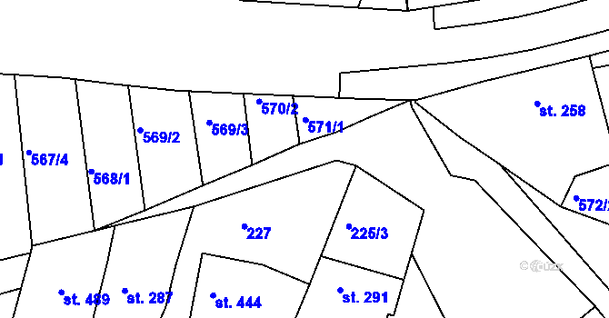 Parcela st. 2674/3 v KÚ Zlechov, Katastrální mapa