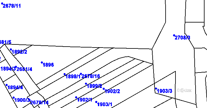 Parcela st. 2678/17 v KÚ Zlechov, Katastrální mapa