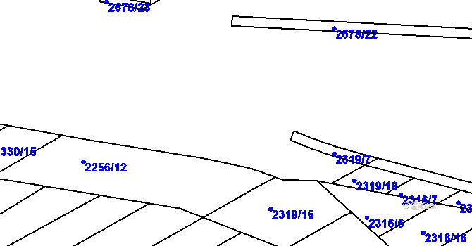 Parcela st. 2678/21 v KÚ Zlechov, Katastrální mapa