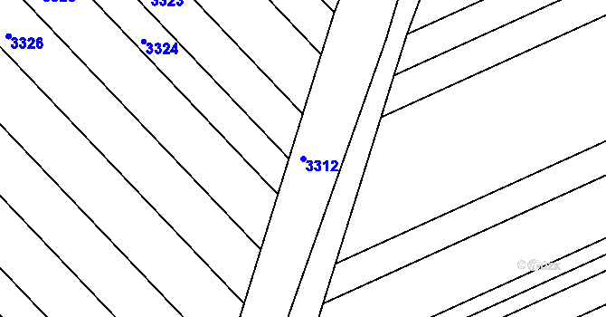 Parcela st. 3312 v KÚ Zlechov, Katastrální mapa