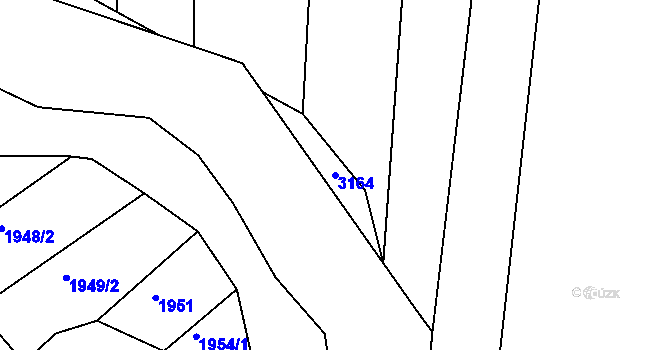 Parcela st. 3164 v KÚ Zlechov, Katastrální mapa