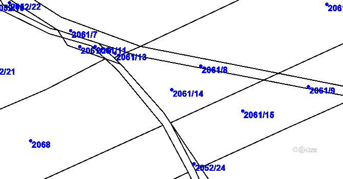 Parcela st. 2061/14 v KÚ Zliv u Českých Budějovic, Katastrální mapa