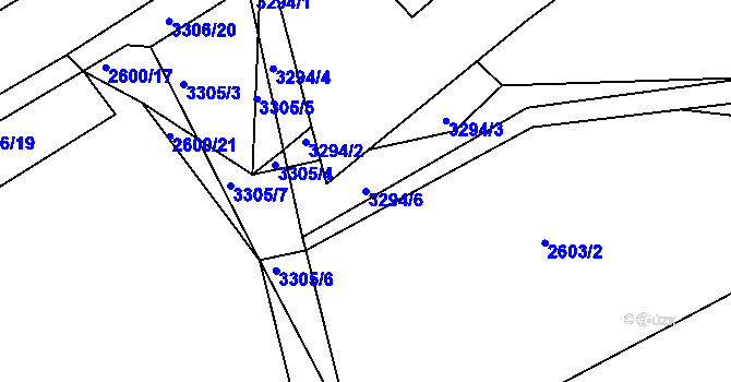 Parcela st. 3294/6 v KÚ Zliv u Českých Budějovic, Katastrální mapa