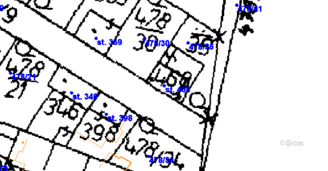 Parcela st. 468 v KÚ Zlonice, Katastrální mapa