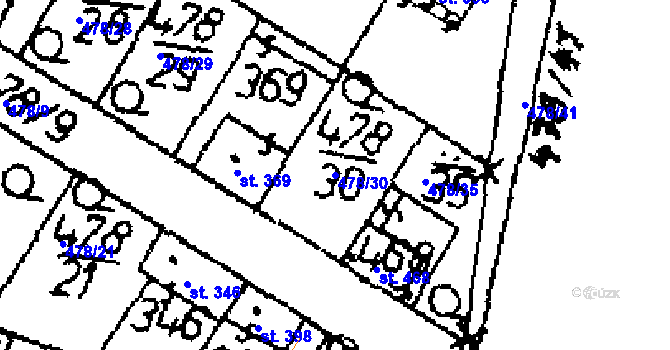 Parcela st. 478/30 v KÚ Zlonice, Katastrální mapa