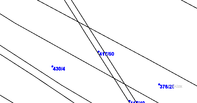 Parcela st. 417/50 v KÚ Zlukov, Katastrální mapa