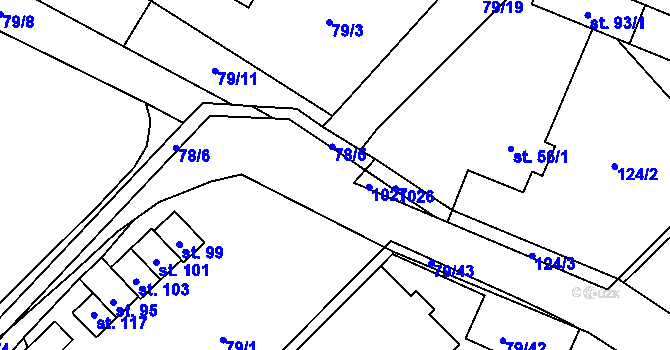 Parcela st. 78/9 v KÚ Znětínek, Katastrální mapa