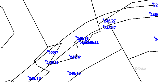 Parcela st. 248/15 v KÚ Znětínek, Katastrální mapa