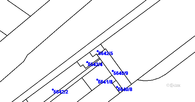 Parcela st. 5642/5 v KÚ Znojmo-město, Katastrální mapa
