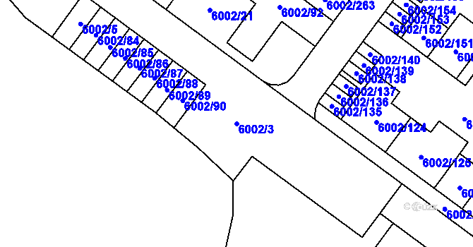 Parcela st. 6002/3 v KÚ Znojmo-město, Katastrální mapa
