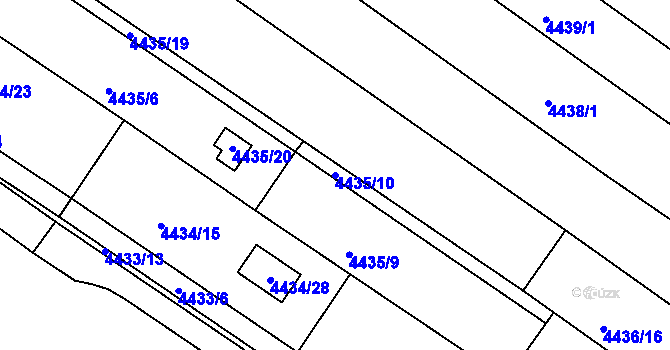 Parcela st. 4435/10 v KÚ Znojmo-město, Katastrální mapa