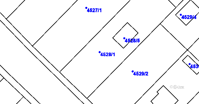 Parcela st. 4528/1 v KÚ Znojmo-město, Katastrální mapa