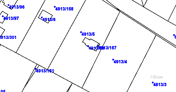 Parcela st. 4913/79 v KÚ Znojmo-město, Katastrální mapa